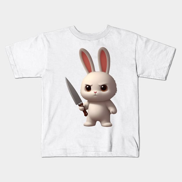 Tactical Bunny Kids T-Shirt by Rawlifegraphic